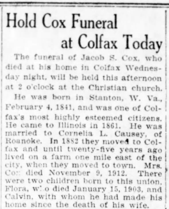 Clipping from The Pantagraph